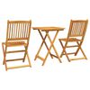 vidaXL Garden Bistro Set 3 pcs Brown Solid acacia wood