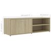 vidaXL TV Cabinet Sonoma Oak 120x34x37 cm Engineered Wood