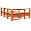 vidaXL Bookcase Bed without Mattress Wax Brown 150x200 cm King Size Solid Wood Pine