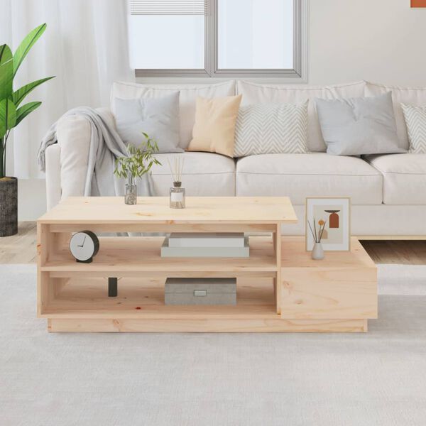 vidaXL Coffee Table 120x50x40.5 cm Solid Wood Pine