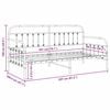vidaXL Daybed Frame with Headboard White 100 x 200 cm Steel