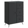 vidaXL Sideboard Black 66 x 34.5 x 90 cm Engineered Wood