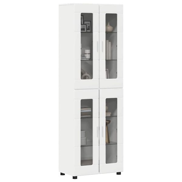vidaXL Highboard with Shelf White 60 x 35 x 182 cm Engineered Wood