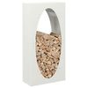 vidaXL Firewood Rack White 50x23x100 cm Cold-rolled steel