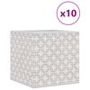 vidaXL Foldable Storage Boxes 10 pcs Cream 32x32x32 cm Non-woven Fabric