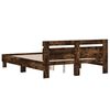 vidaXL Bed Frame without Mattress Smoked Oak 150x200 cm King Size