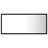 vidaXL LED Bathroom Mirror Black 90x8.5x37 cm Acrylic
