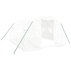 vidaXL Greenhouse with Steel Frame White 12 m&sup2; 4x3x2 m
