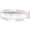vidaXL Bed Frame without Mattress Grey Sonoma 120x190 cm Small Double