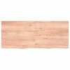 vidaXL Wall Shelf Light Brown 120x50x(2-4) cm Treated Solid Wood Oak
