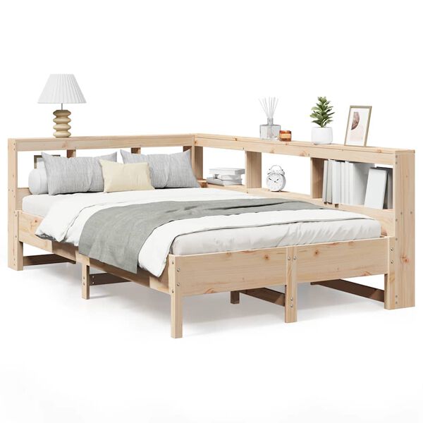 vidaXL Bookcase Bed without Mattress 120x190 cm Solid Wood Pine