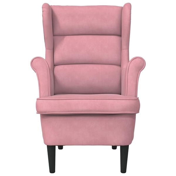 vidaXL Armchair Pink Velvet