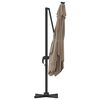 vidaXL Roma Parasol Taupe 286 x 285 x 265 cm Polyester and Aluminium
