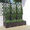 vidaXL Garden Black 120 x 40 x 121.5 cm