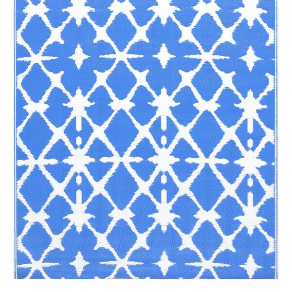 vidaXL Outdoor Carpet ARAKIL Blue and White 190x290 cm PP
