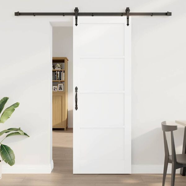 vidaXL Sliding Door ORKDAL White 78 x 211 cm Solid Pine Wood