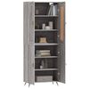 vidaXL Highboard Grey Sonoma 69.5x34x180 cm Engineered Wood