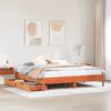 vidaXL Bed Frame without Mattress Wax Brown 180x200 cm Super King Solid Wood Pine