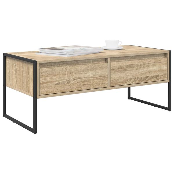 vidaXL Coffee Table Sonoma 100 x 46 x 40 cm Engineered Wood