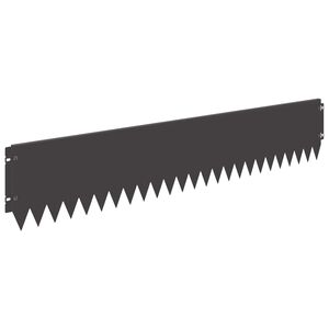 vidaXL Lawn Edging 20 pcs 103 x 20 cm Steel Black