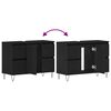 vidaXL Bathroom Sink Cabinet Black Oak 80 x 33 x 60 cm Engineered Wood