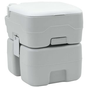 vidaXL Camping Toilet Grey and White 41.5 x 36.5 x 42 cm Polyethylene