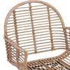 vidaXL Dining Chair 2 pcs Natural 57 x 54.5 x 85 cm Rattan and Iron