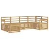 vidaXL Outdoor Sofa Set 6 pcs White Polyester