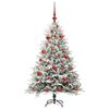 vidaXL Artificial Pre-lit Christmas Tree with Ball Set Green 150 cm