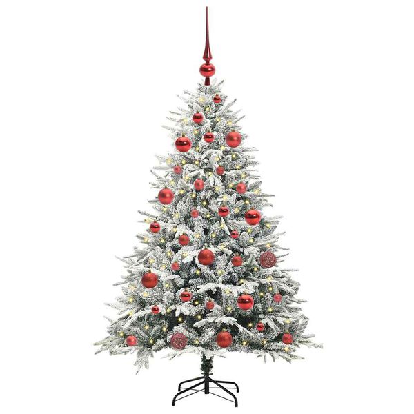 vidaXL Artificial Pre-lit Christmas Tree with Ball Set Green 150 cm