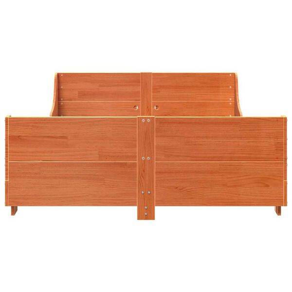 vidaXL Bed Frame without Mattress Wax Brown 120x200 cm Solid Wood Pine
