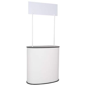 vidaXL Trade Show Counter Black and White 90 x 48 x 200 cm