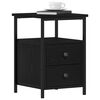 vidaXL Bedside Cabinets 2 pcs Black Oak 34x35.5x50 cm Engineered Wood