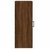 vidaXL Wall Mounted Cabinet Brown Oak 34.5x34x90 cm Engineered Wood