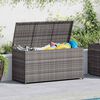 vidaXL Garden Storage Box Grey 120x50x60 cm Poly Rattan