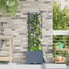 vidaXL Garden Planter LiGht Grey 40 x 40 x 143 cm Steel