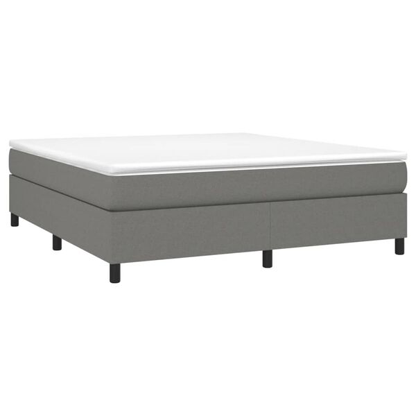 vidaXL Box Spring Bed Frame Dark Grey Super King Fabric (UK/IE/FI/NO only)