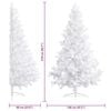 vidaXL Artificial Half Pre-lit Christmas Tree with Ball Set White 210 cm