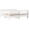 vidaXL Bed Frame without Mattress White 200x200 cm Solid Wood Pine