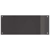 vidaXL Kitchen Backsplash 2 pcs Dark Grey 100 x 40 cm Tempered Glass