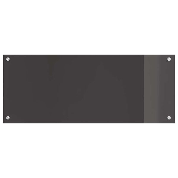 vidaXL Kitchen Backsplash 2 pcs Dark Grey 100 x 40 cm Tempered Glass
