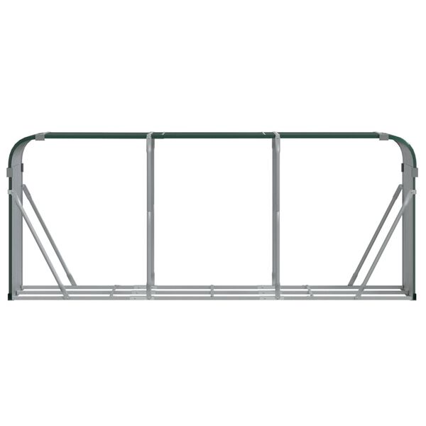 vidaXL Log Holder Green 234x45x100 cm Galvanised Steel