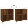 vidaXL Record Cabinet Brown Oak 84.5x38x89 cm Engineered Wood