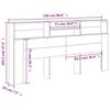 vidaXL Headboard Cabinet High Gloss White 220x19x103.5 cm