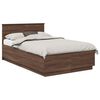 vidaXL Bed Frame with Headboard Brown Oak 120 x 200 cm Engineered Wood