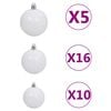 vidaXL Artificial Pre-lit Christmas Tree with Ball Set Green 240 cm