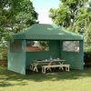vidaXL Foldable Party Tent Pop-Up with 3 Sidewalls Green