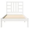 vidaXL Bed Frame without Mattress White 90x190 cm Single Solid Wood