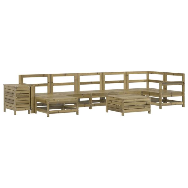 vidaXL 9 Piece Garden Sofa Set Impregnated Wood Pine