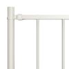 vidaXL Fence Panel with Posts Powder-coated Steel 1.7x1.25 m White
